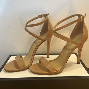 Michael KORS Tan/Nude ankle wrap heels